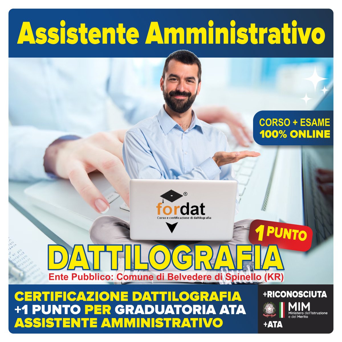 DATTILOGRAFIA certificazione ATA ASSISTENTE AMMINISTRATIVO