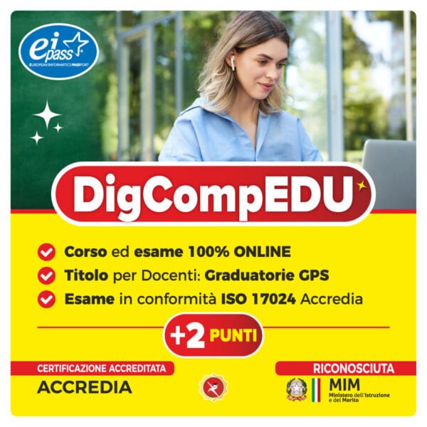 EIPASS DigCompEdu | Certificazione GPS Docenti