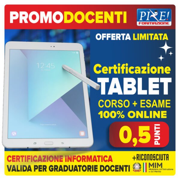 TABLET certificazione docenti riconosciuta MIM