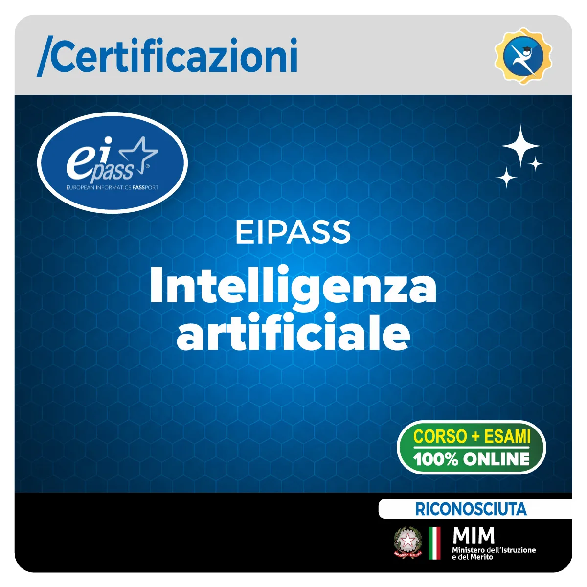 Certificazione EIPASS Intelligenza Artificiale su strumenti IA e utilizzo responsabile